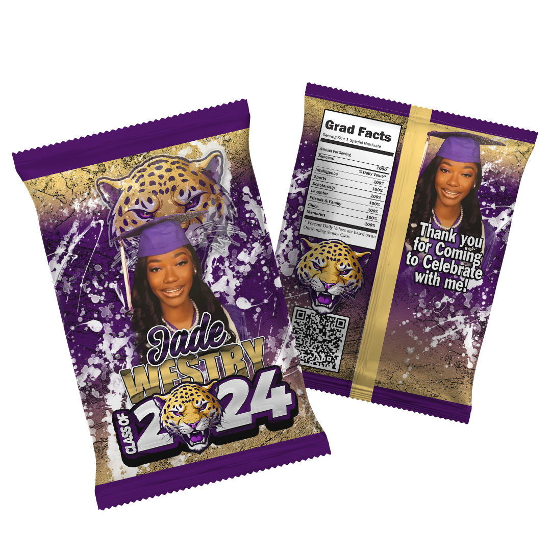 Graduation 2024 Custom Chip Bag Purple