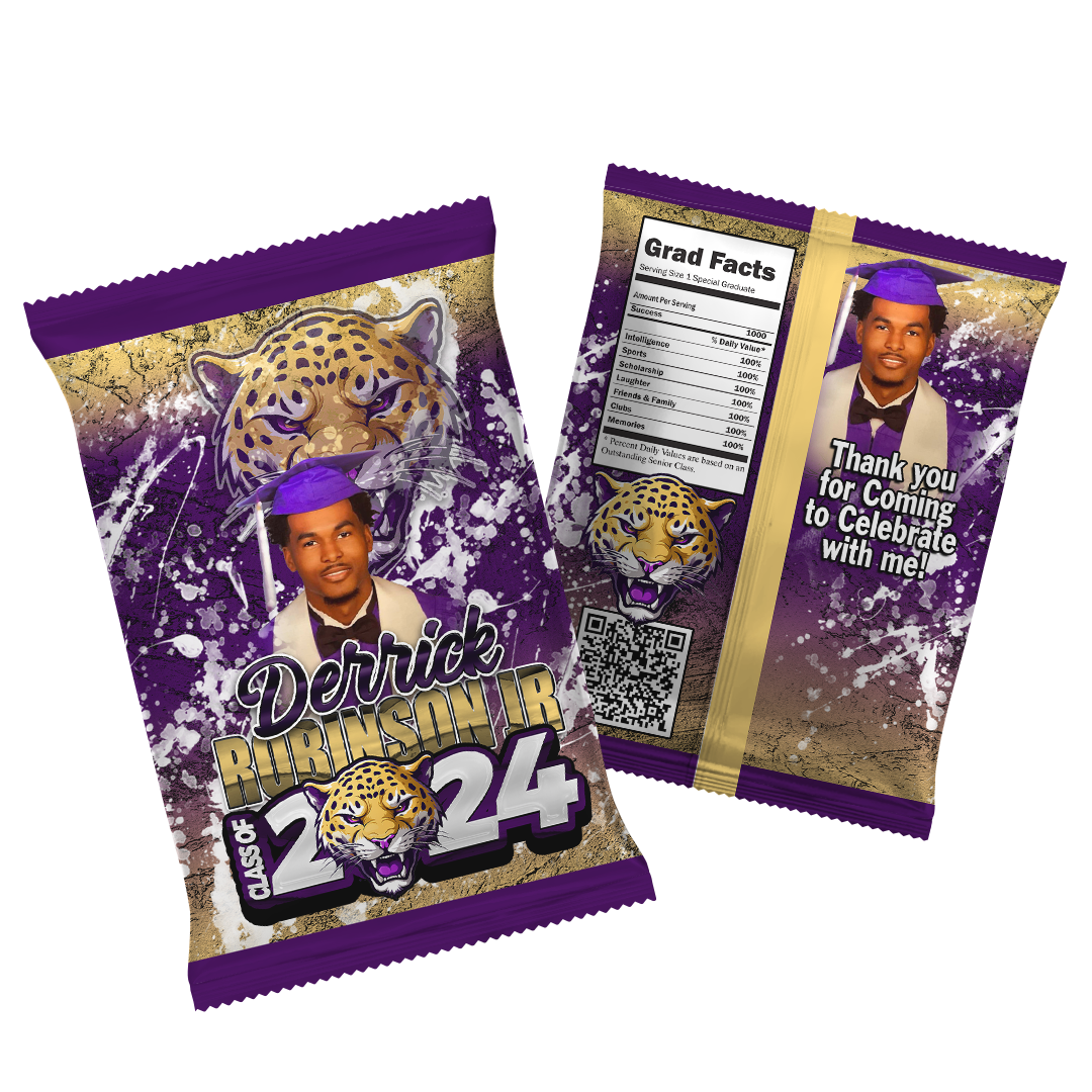 Graduation 2024 Custom Chip Bag Purple