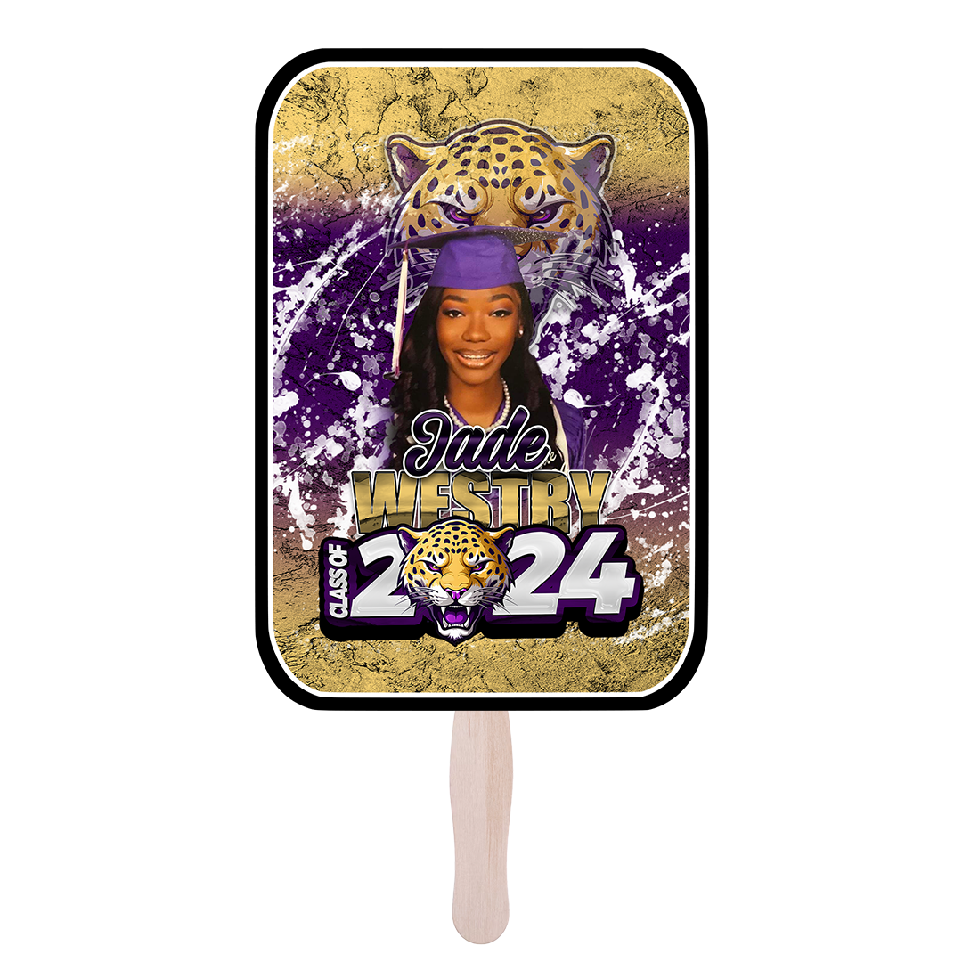 Graduation 2024 Custom Fan Purple