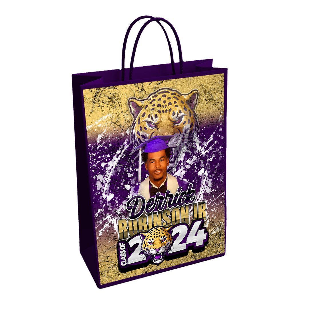 Graduation 2024 Custom Gift Bag Purple