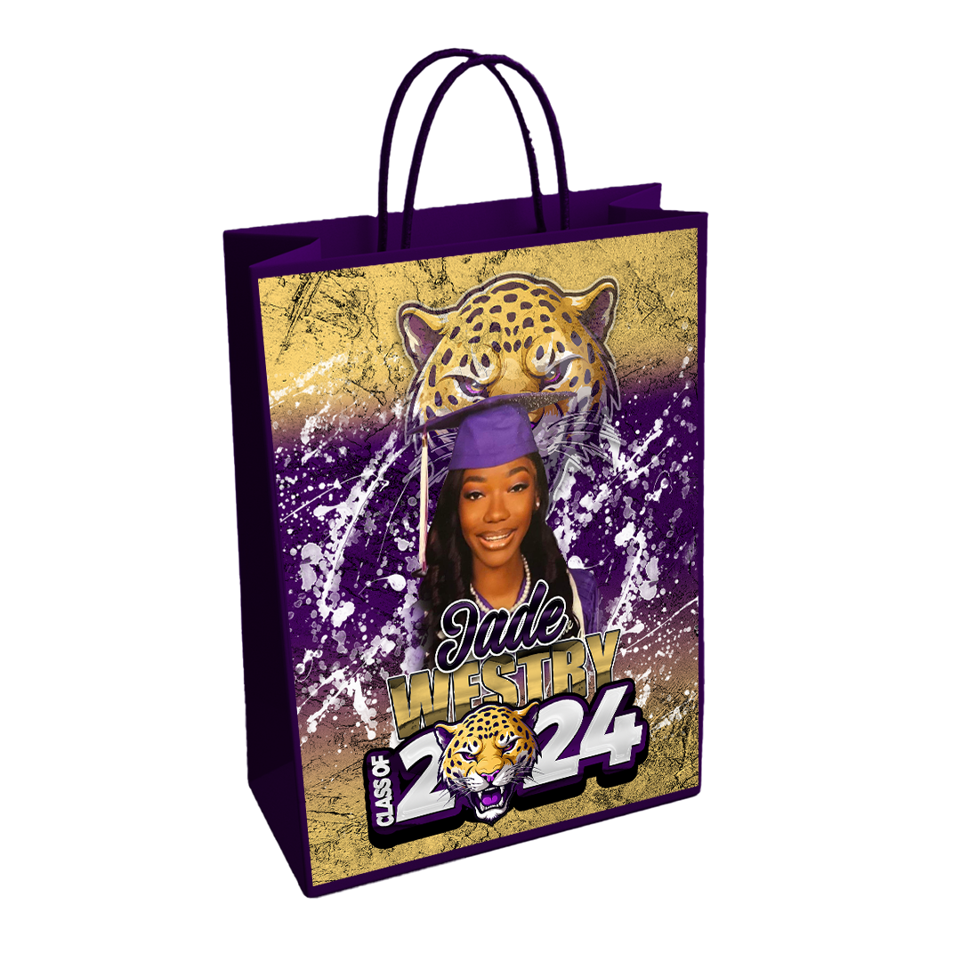 Graduation 2024 Custom Gift Bag Purple