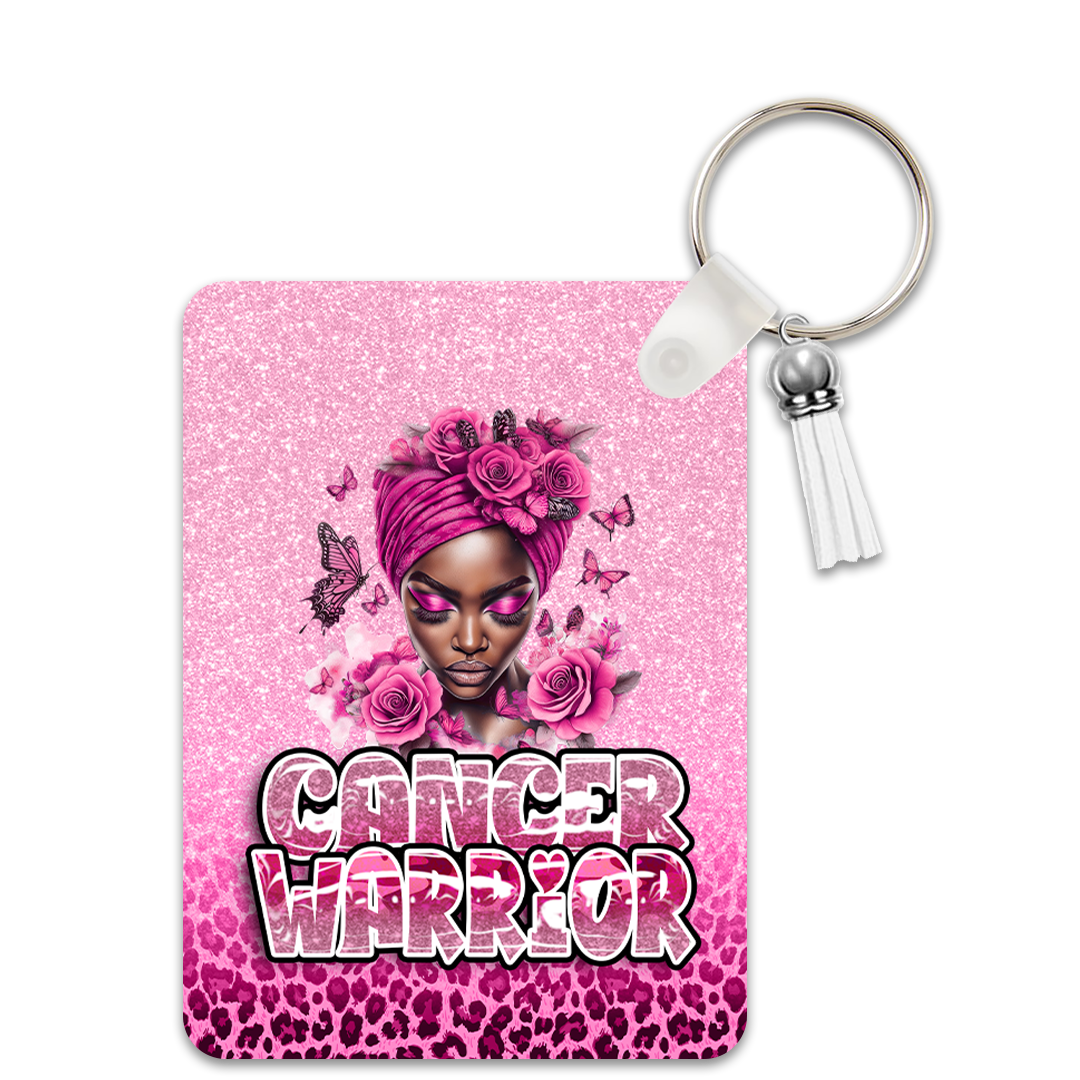 Cancer Warrior Rectangle Keychain