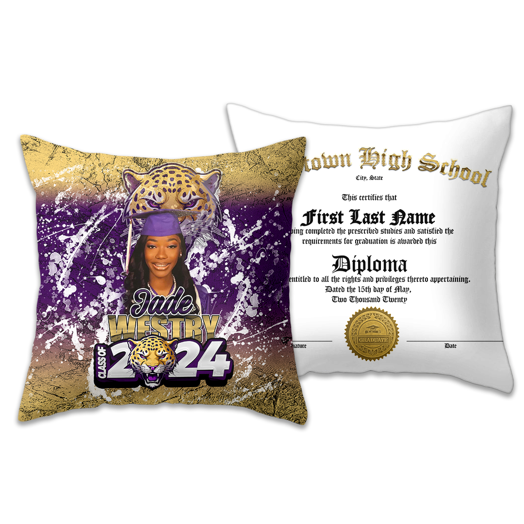 Graduation 2024 Custom  Pillow Purple