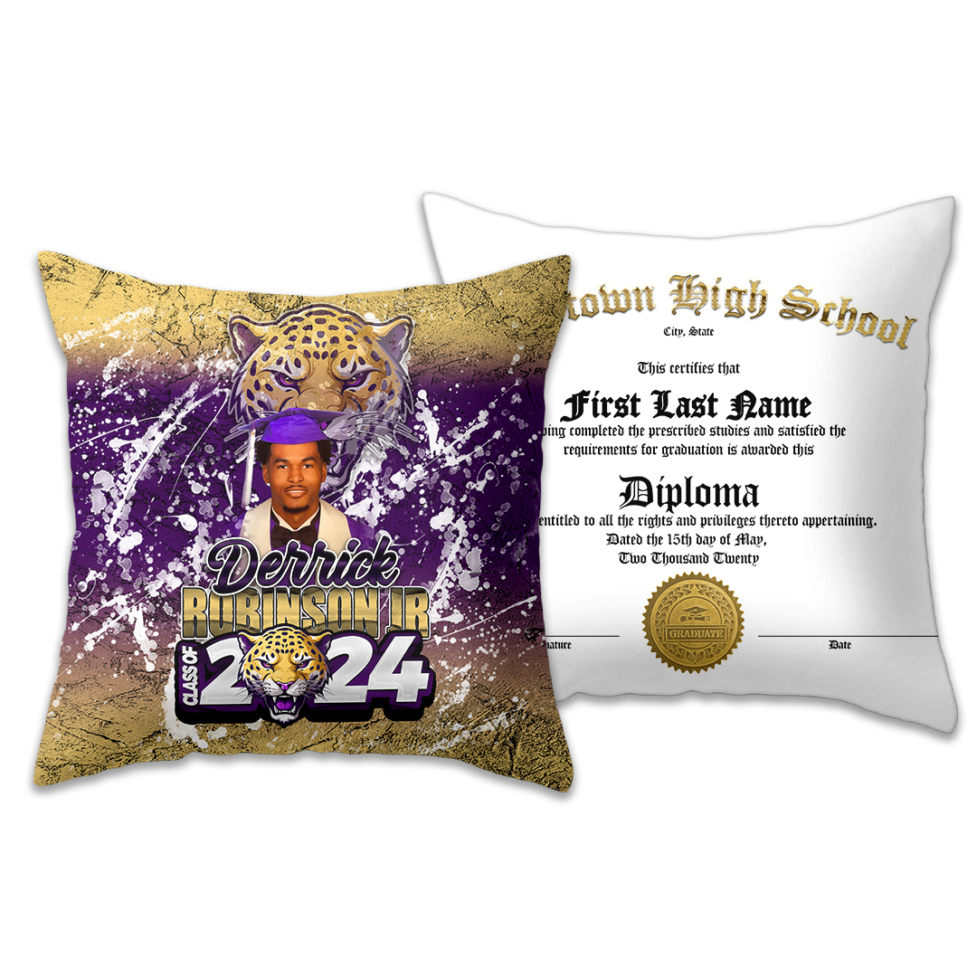 Graduation 2024 Custom  Pillow Purple