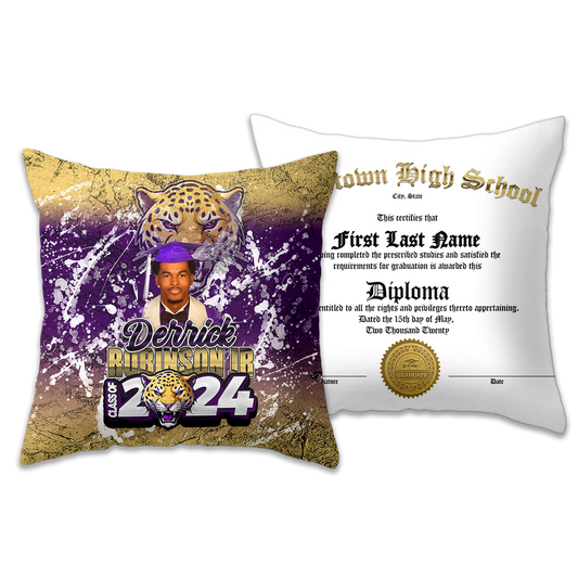 Graduation 2024 Custom  Pillow Purple