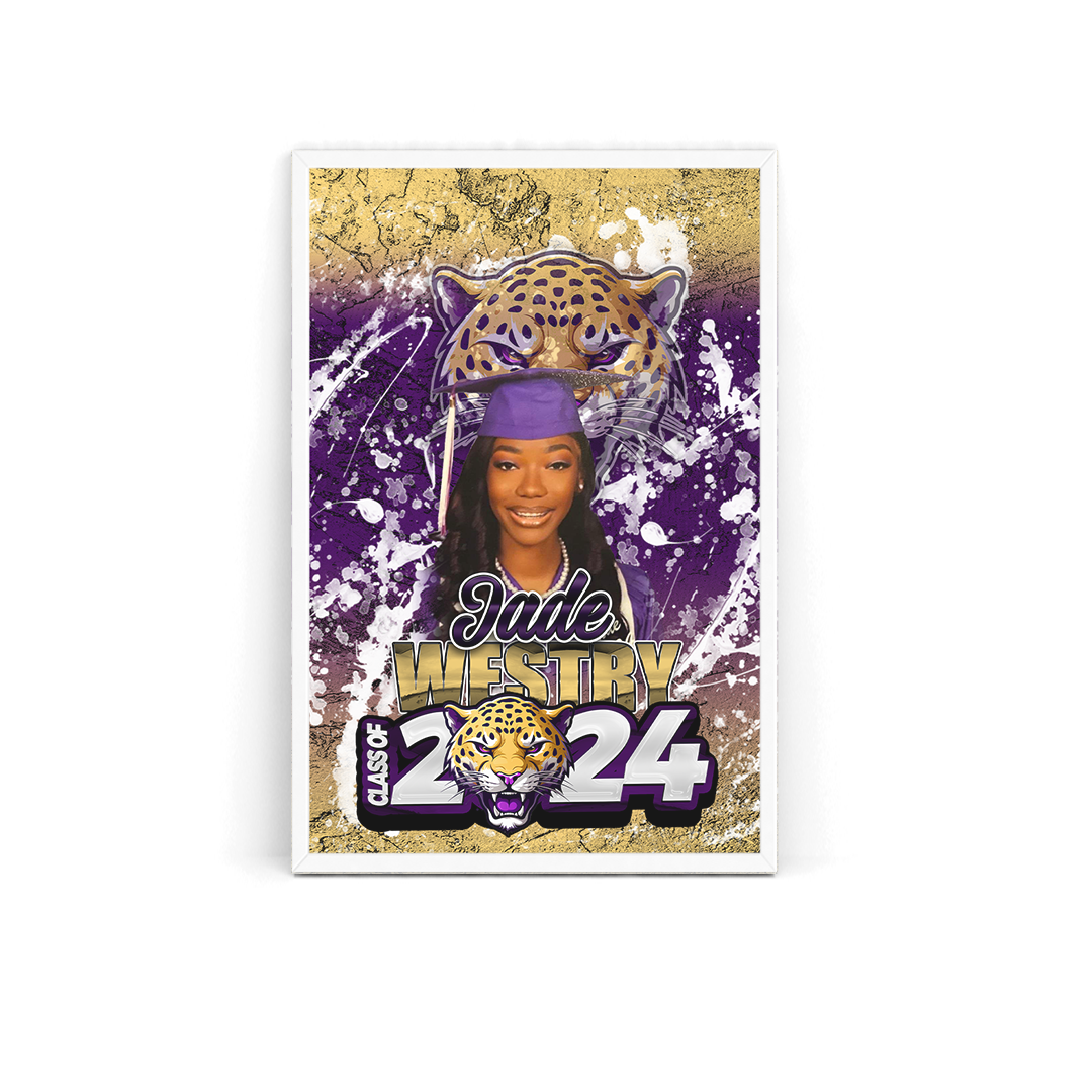 Graduation 2024 Custom Poster Purple