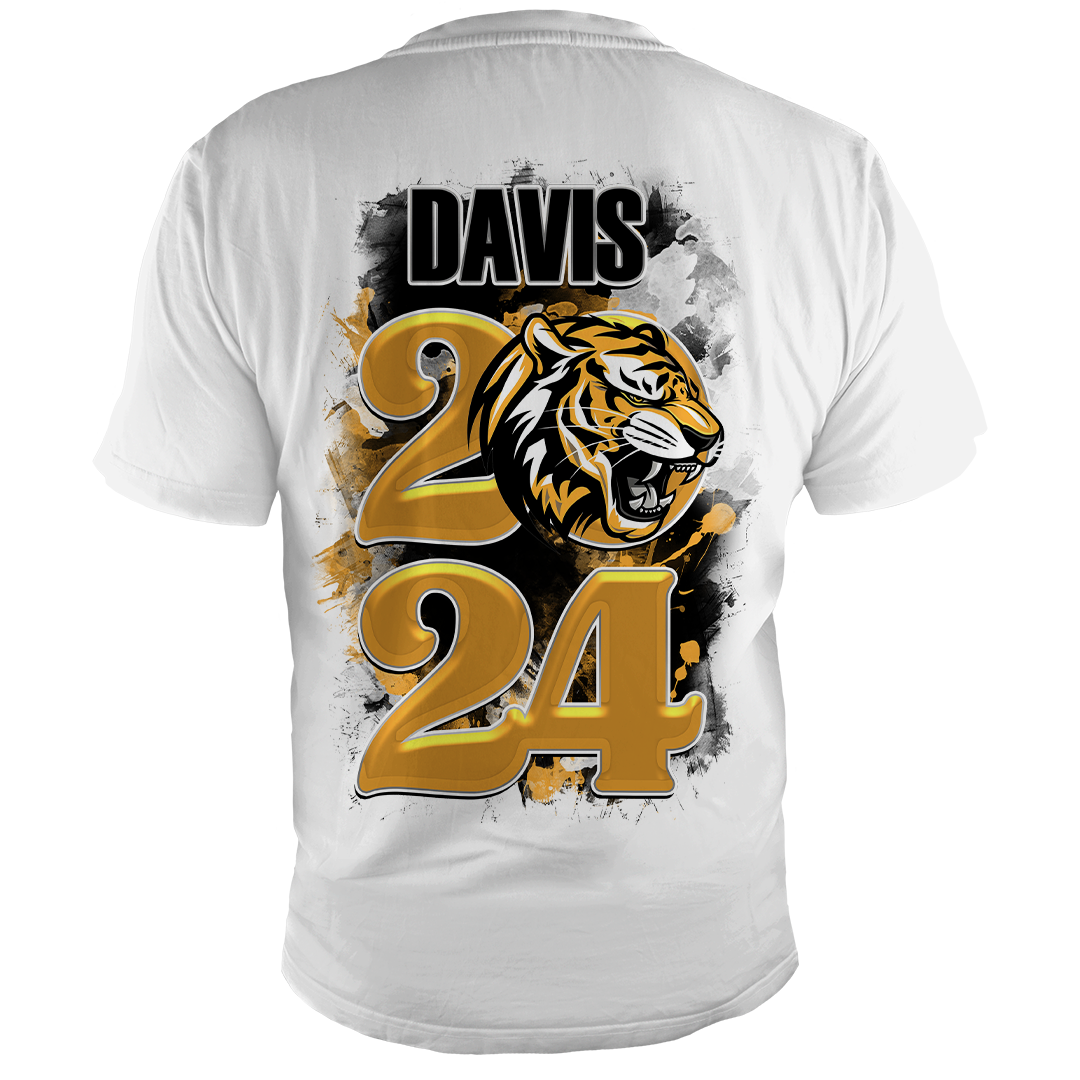 Graduation 2024 Senior Custom Photo Shirt Black Gold