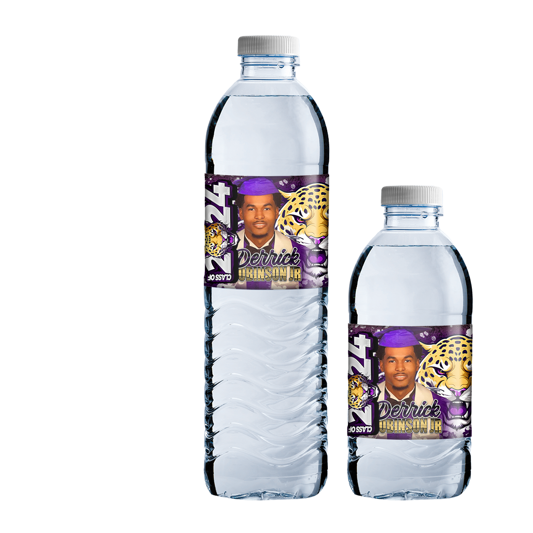 Graduation 2024 Custom Water Bottle Purple