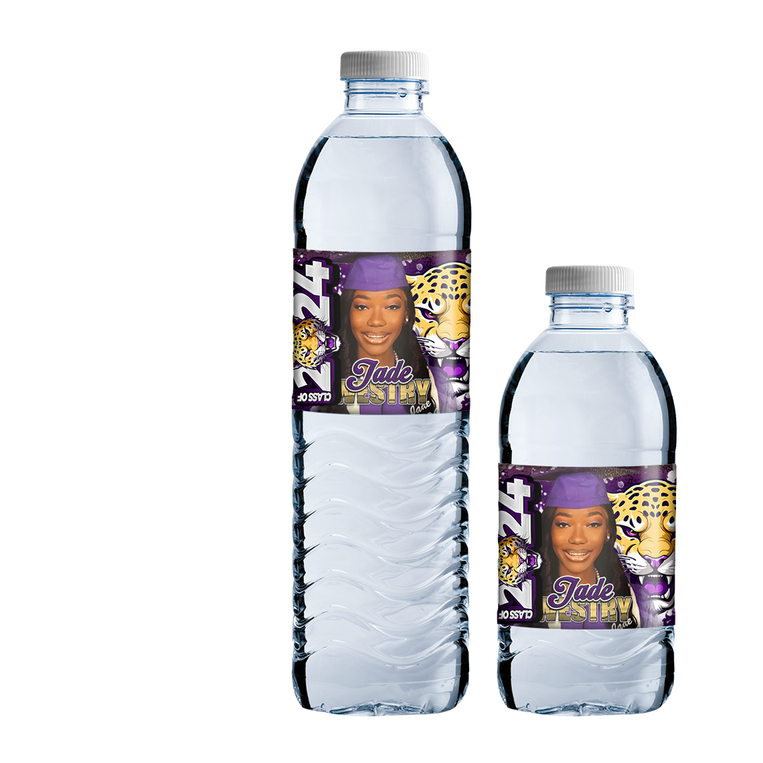 Graduation 2024 Custom Water Bottle Purple