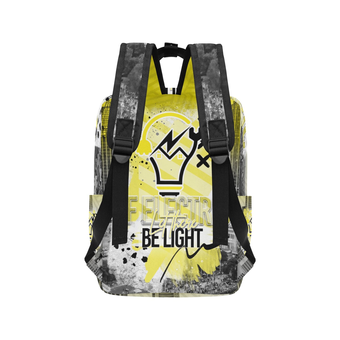 SF Electric City Scape Grunge Twin Handle Backpack