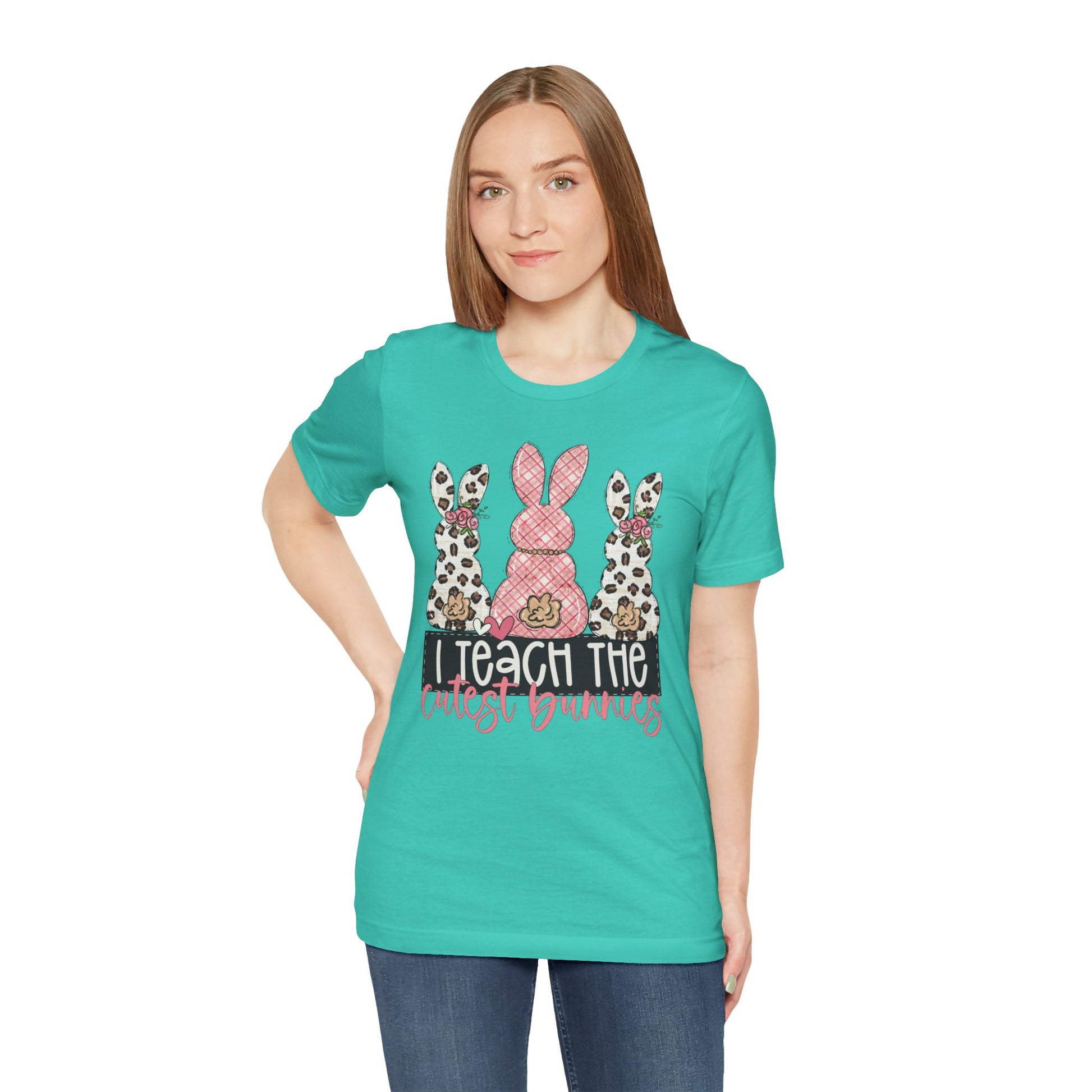 I Teach The Cutest Bunnies Easter Teacher Shirt