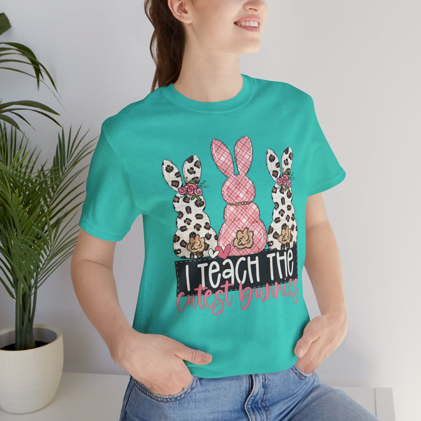 I Teach The Cutest Bunnies Easter Teacher Shirt