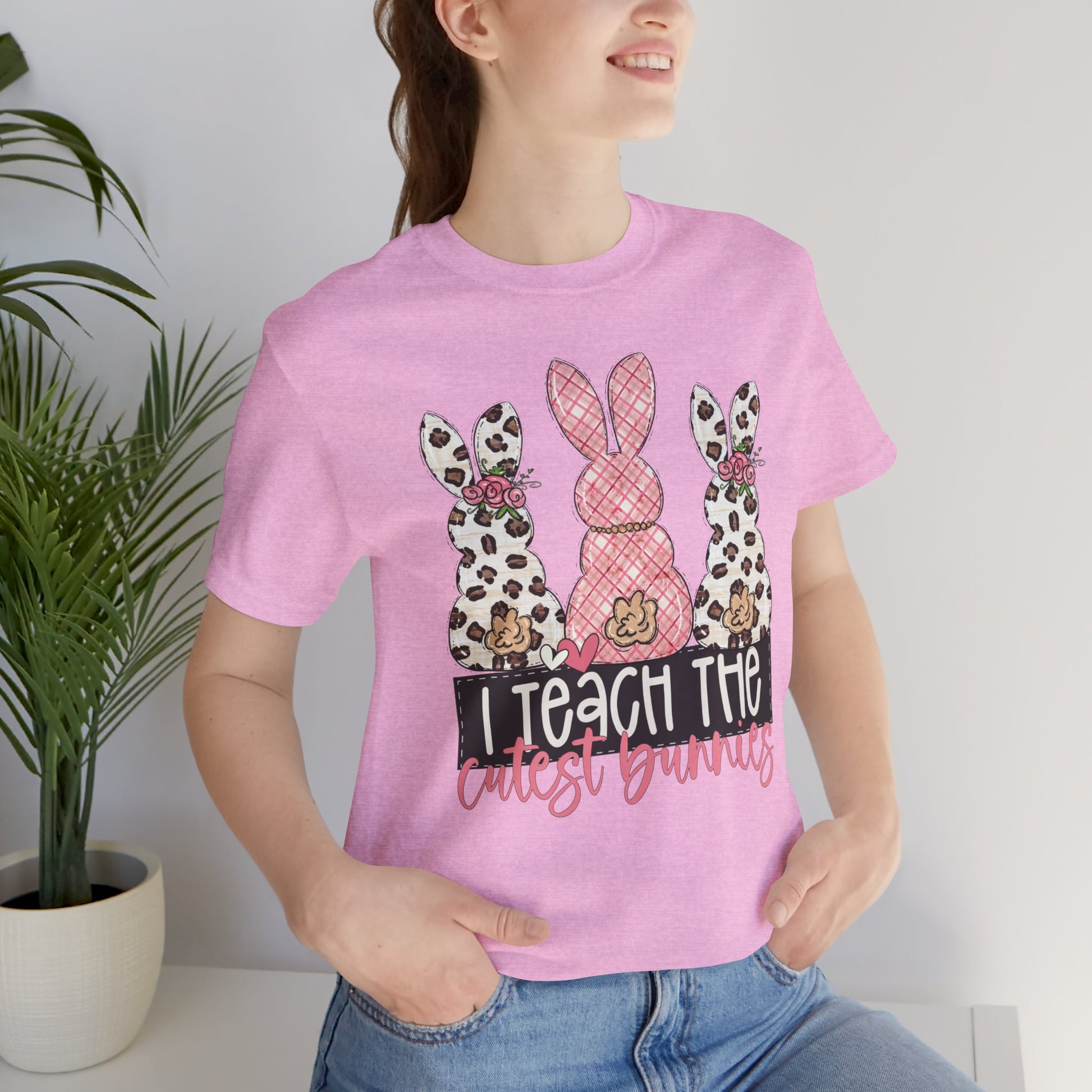 I Teach The Cutest Bunnies Easter Teacher Shirt