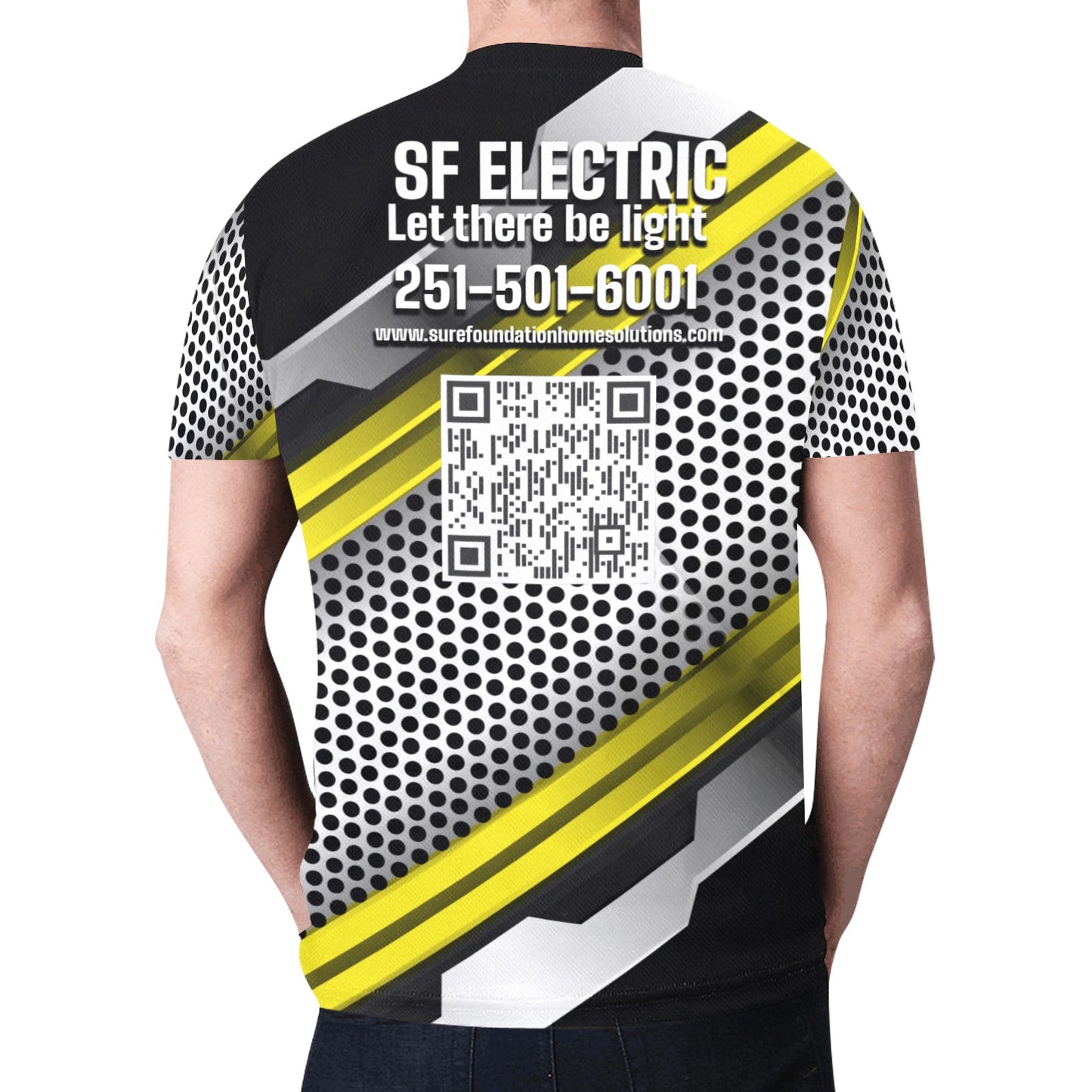 SF Electric Stripe Mesh All Over Print T-shirt