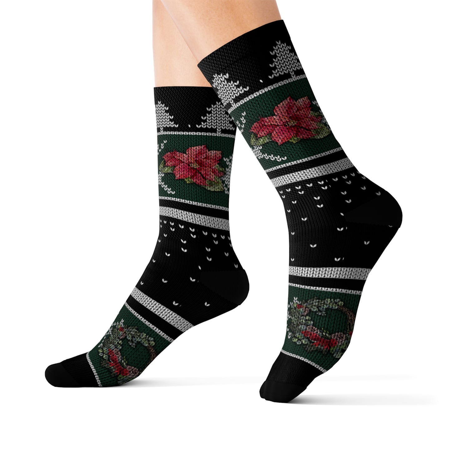 Joy Hope Peace Love Ugly Christmas Sweater Socks
