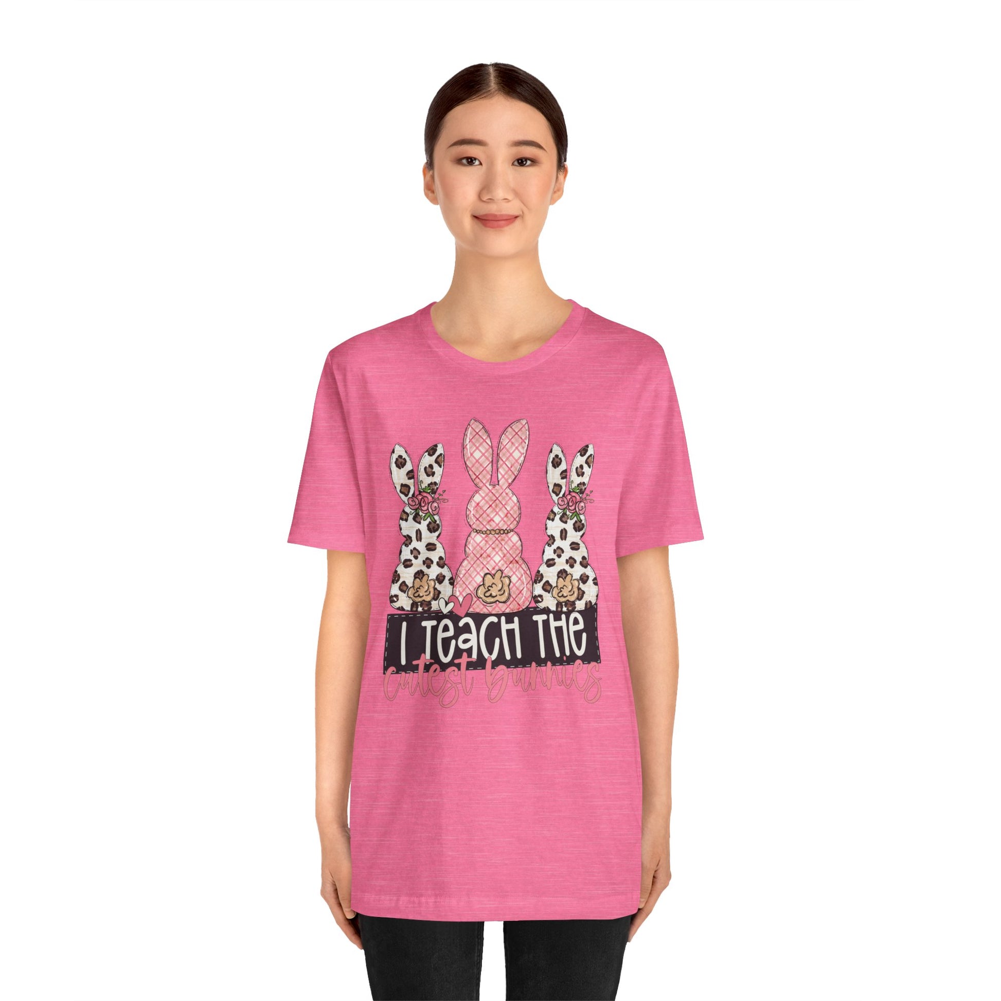 I Teach The Cutest Bunnies Easter Teacher Shirt