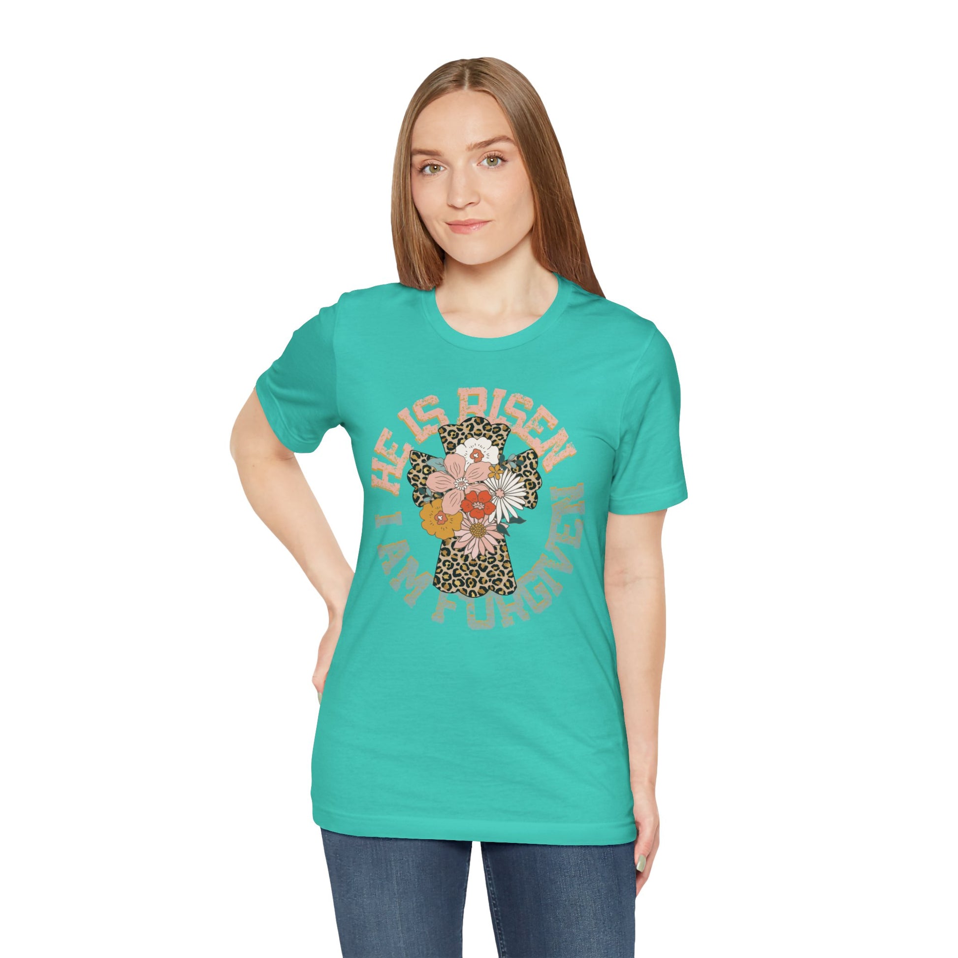 He is Risen Circle Flower Easter Shirt