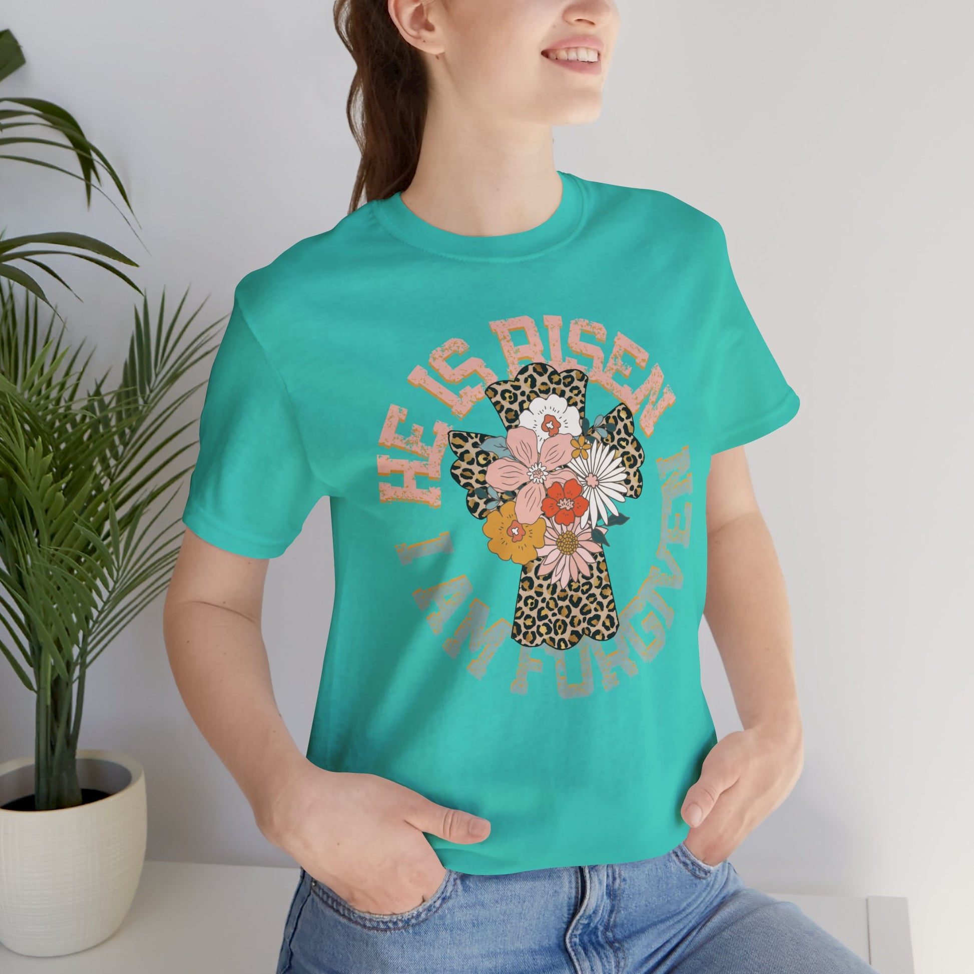 He is Risen Circle Flower Easter Shirt