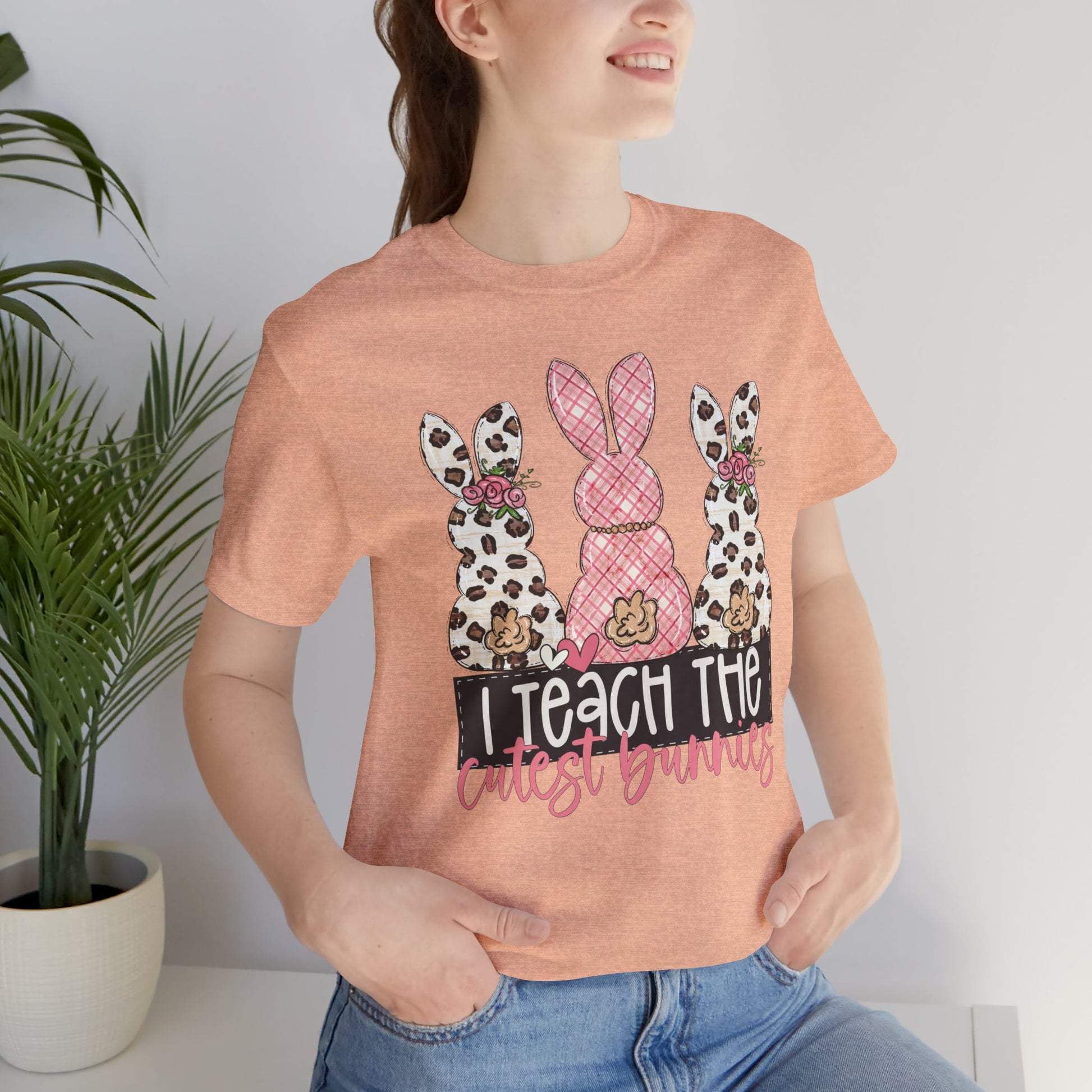 I Teach The Cutest Bunnies Easter Teacher Shirt