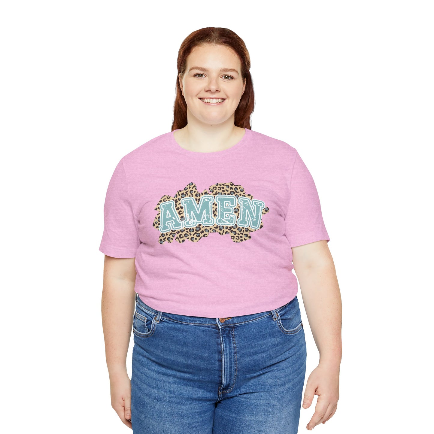 Leopard Print Christian Amen Faith Shirt