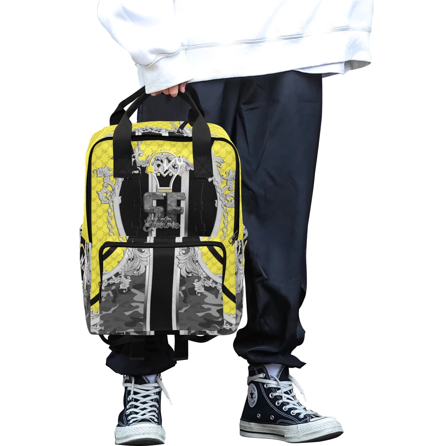 SF Electric Designer Belt Twin Handle Backpack