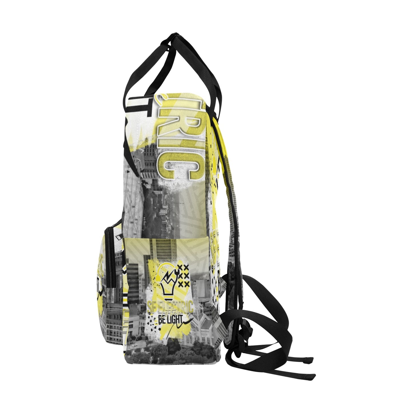 SF Electric City Scape Grunge Twin Handle Backpack