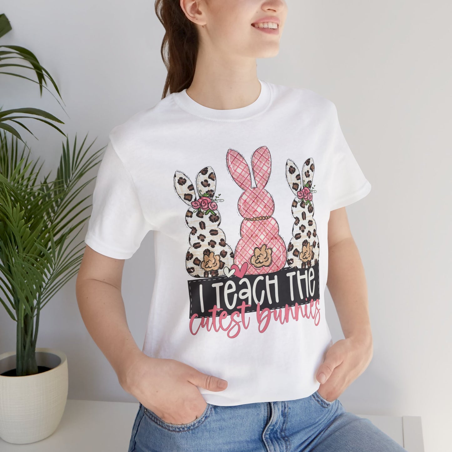 I Teach The Cutest Bunnies Easter Teacher Shirt