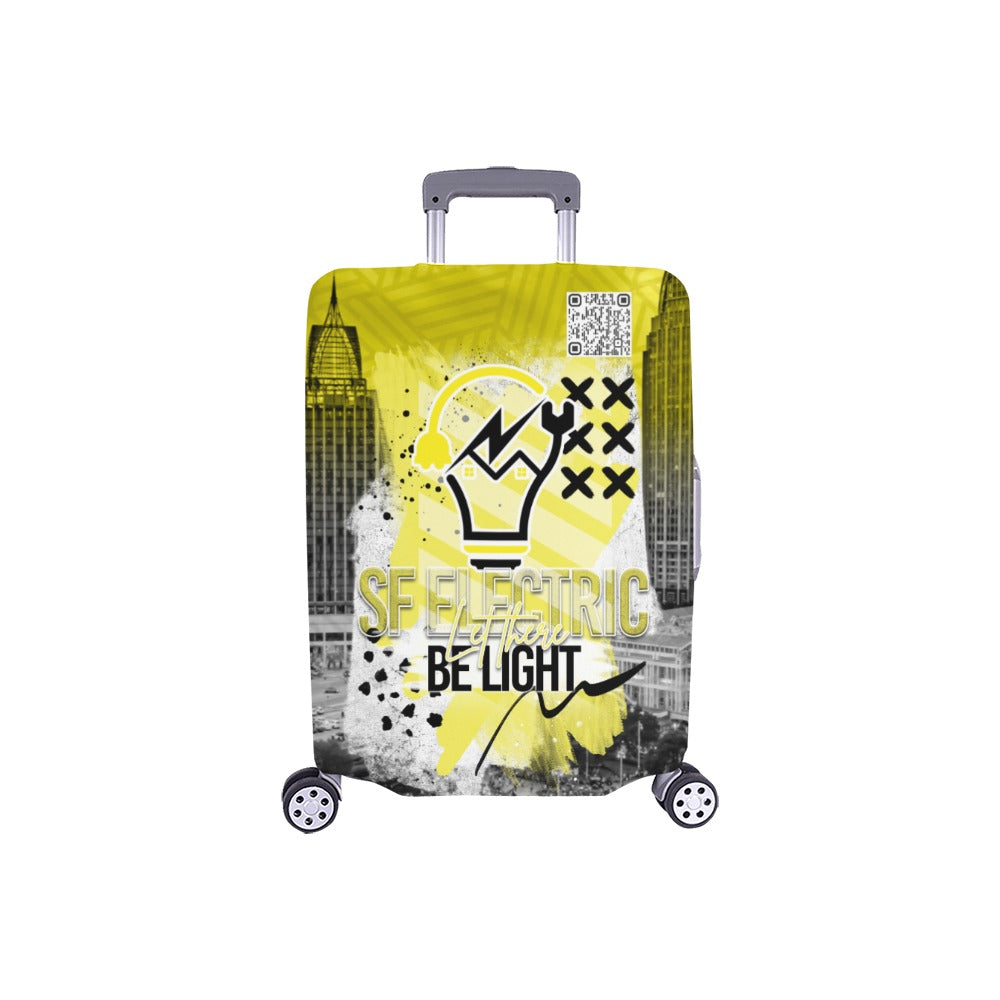 SF Electric City Scape Grunge Luggage Cover/Small 18"-21"
