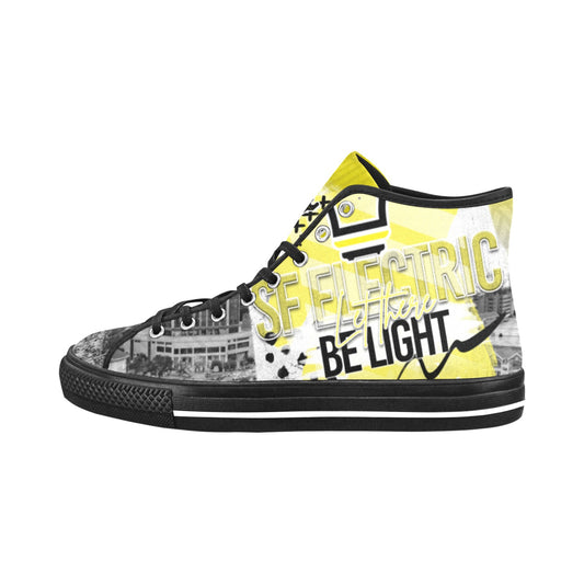 SF Electric City Scape Grunge Women's Canvas Shoes