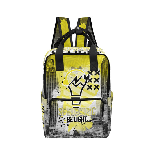 SF Electric City Scape Grunge Twin Handle Backpack