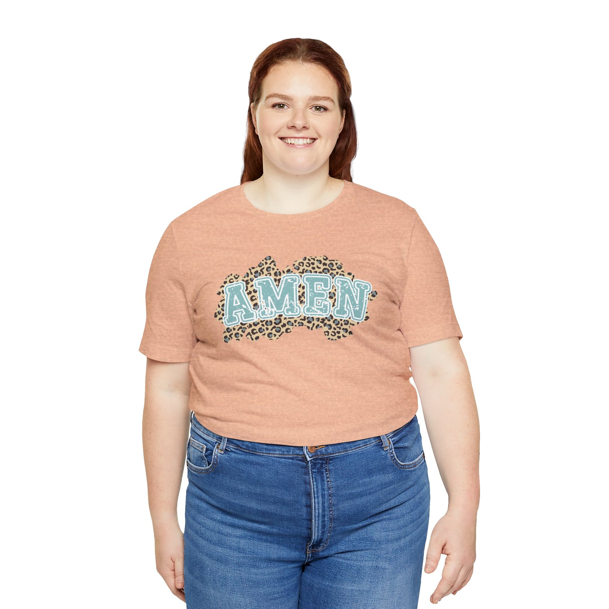 Leopard Print Christian Amen Faith Shirt