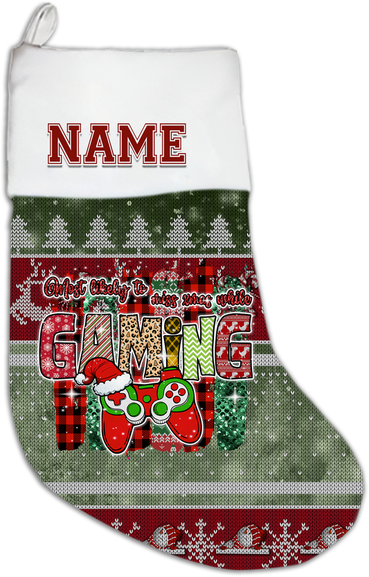 Gamer Personalized Christmas Stocking