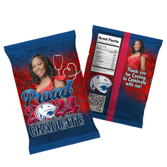 Graduation 2024 Custom Chip Bag Red White Blue