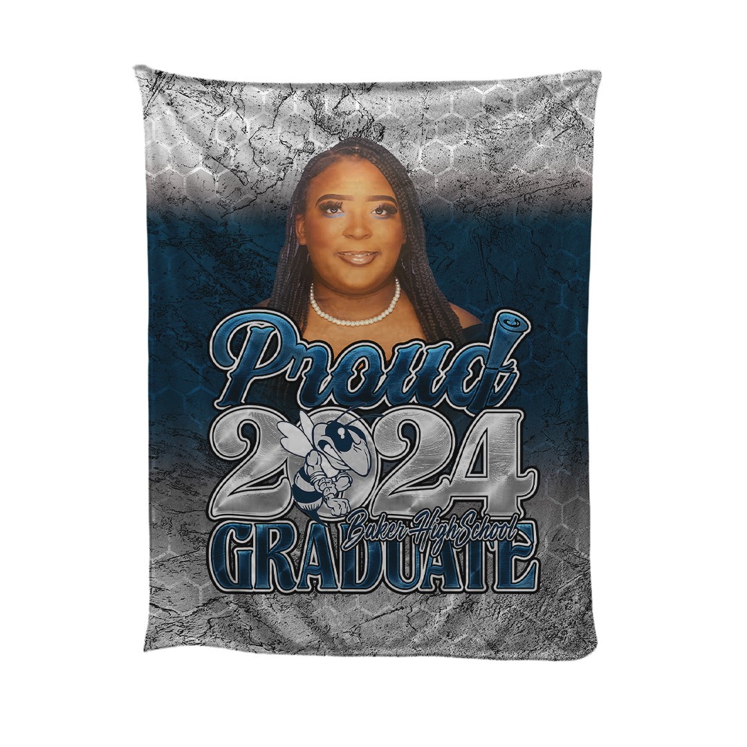 Graduation 2024 Custom Fleece Blanket