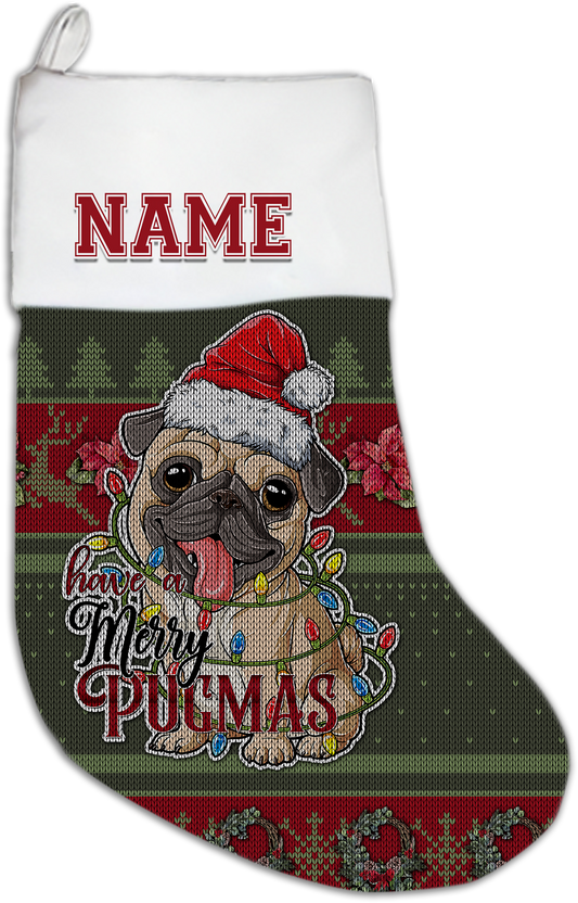 Have A Merry Pugmas Christmas Personalized Stocking