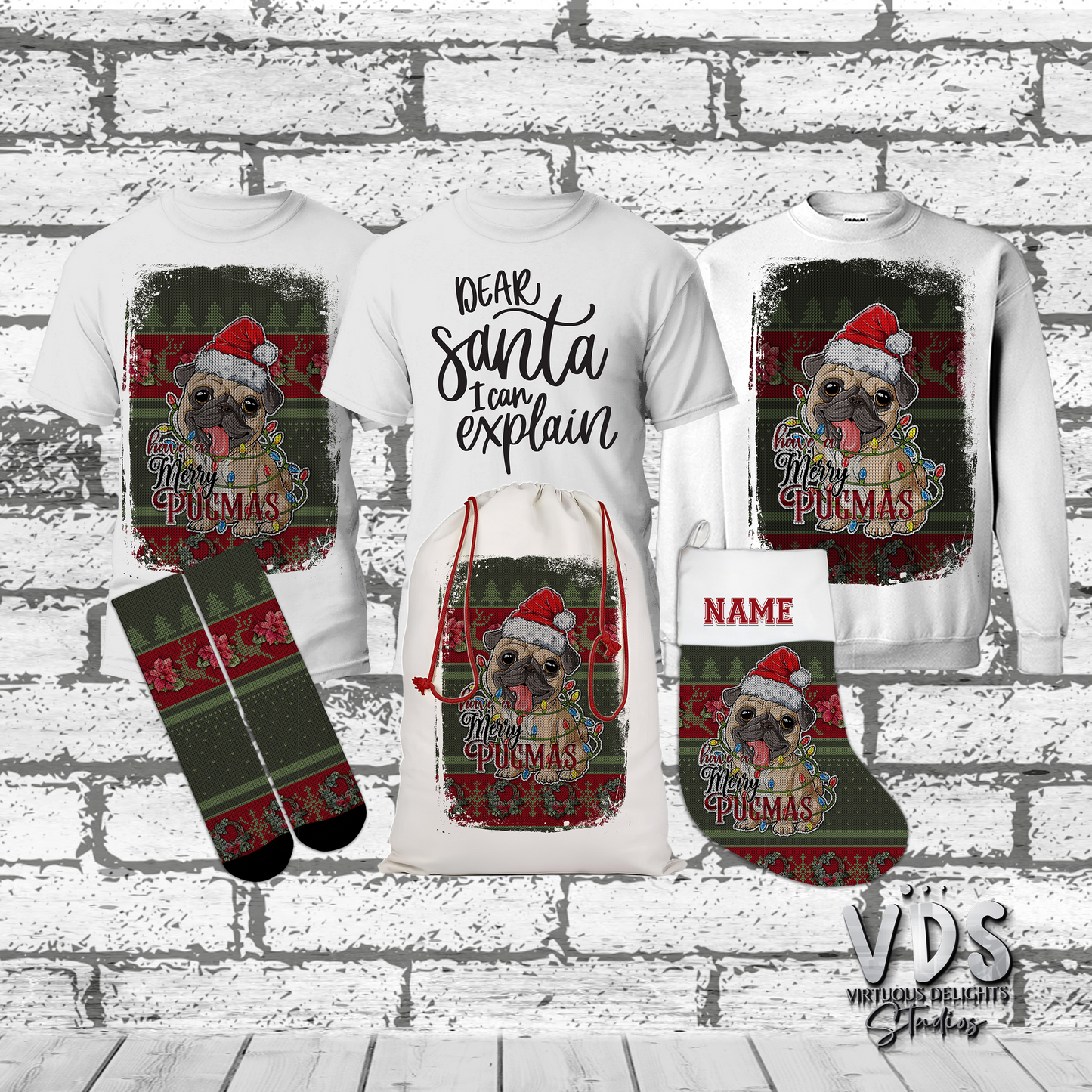 Have a Merry Pugmas All Over Print Beanie for Adults