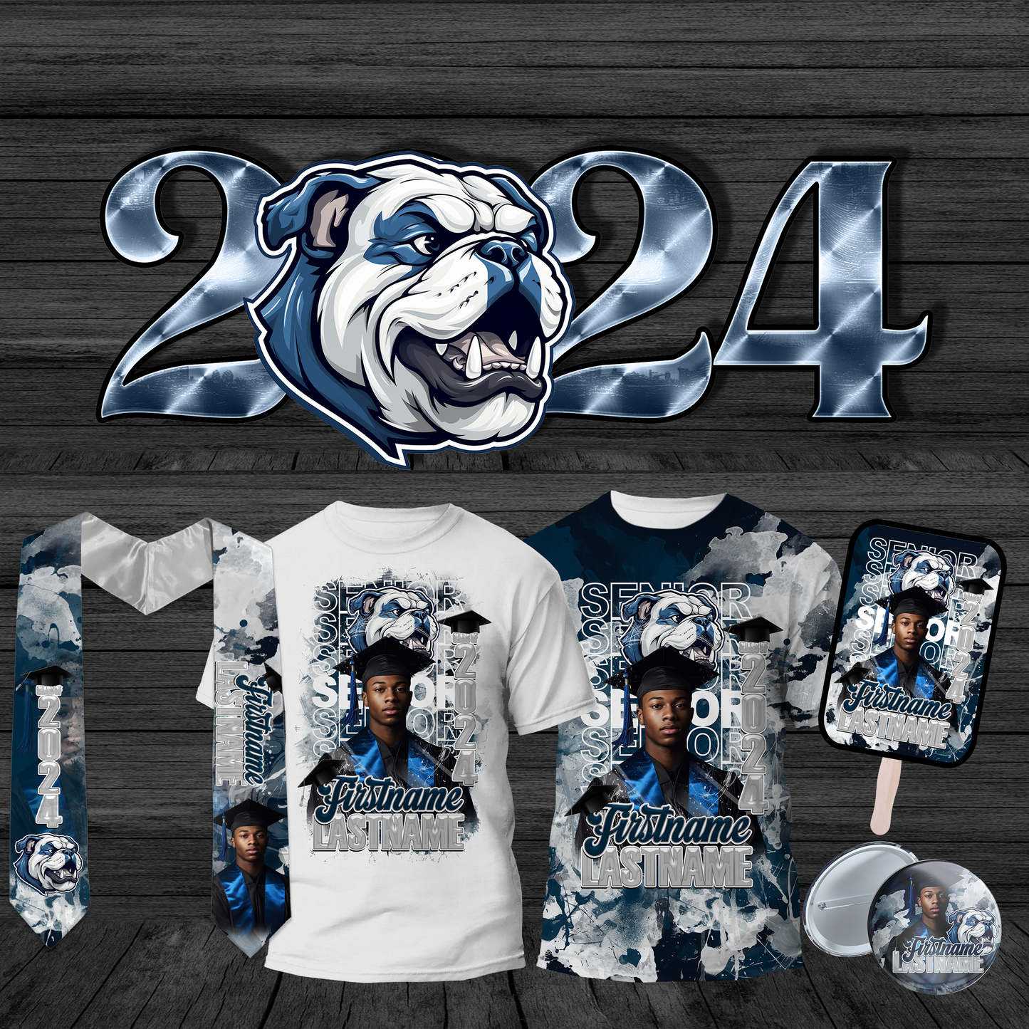 Graduation 2024 Paint Splash Personalized Custom Shirt