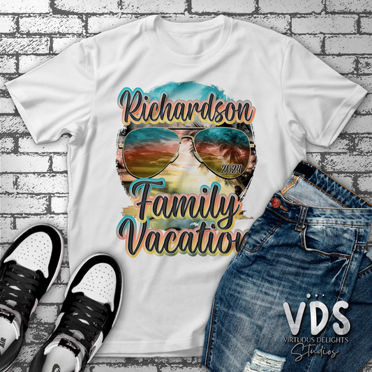 Personalized Family Vacation T-Shirt