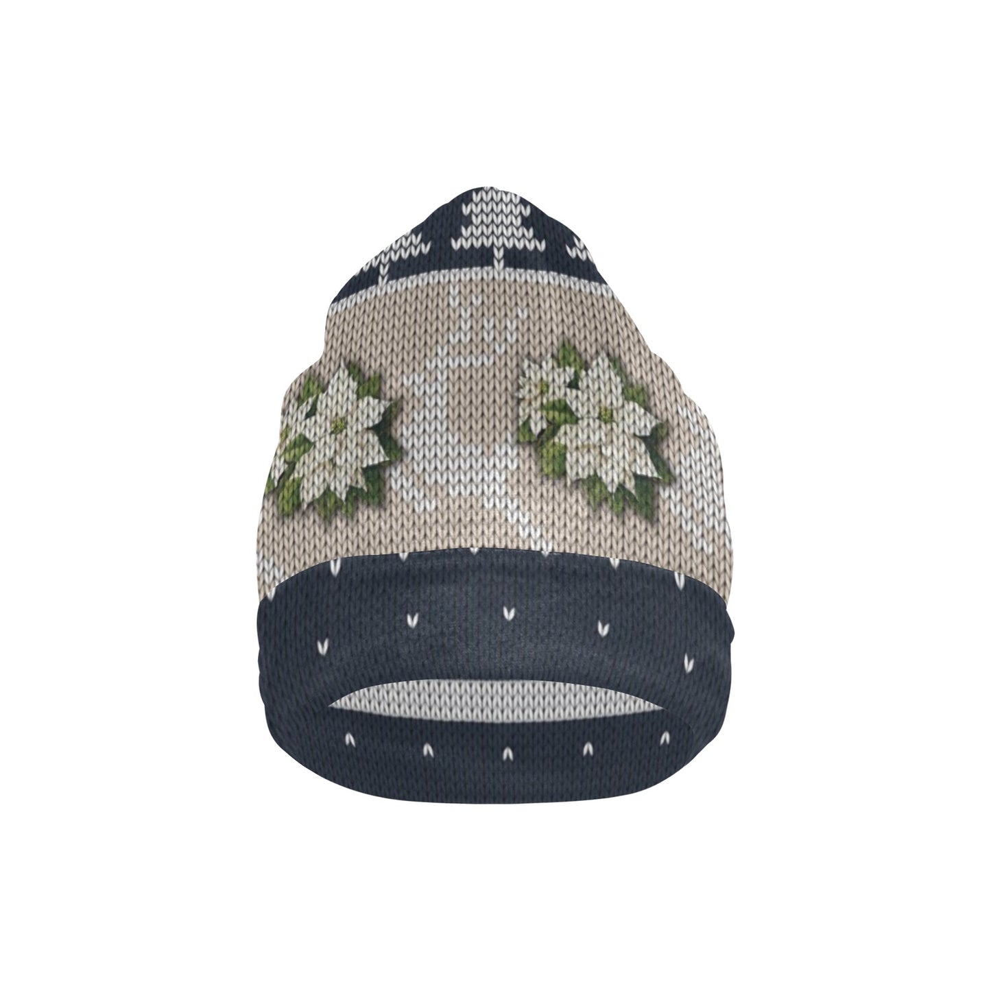 Have a Holly Dolly Christmas-Blue & Tan All Over Print Beanie for Adults