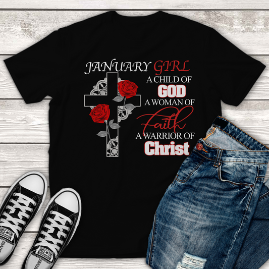 January Child of God Birthday T-Shirt