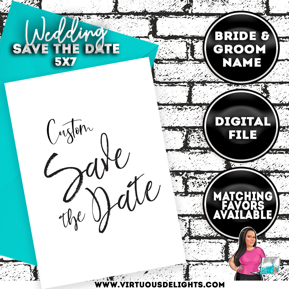 Custom Wedding Save the Date Invitation