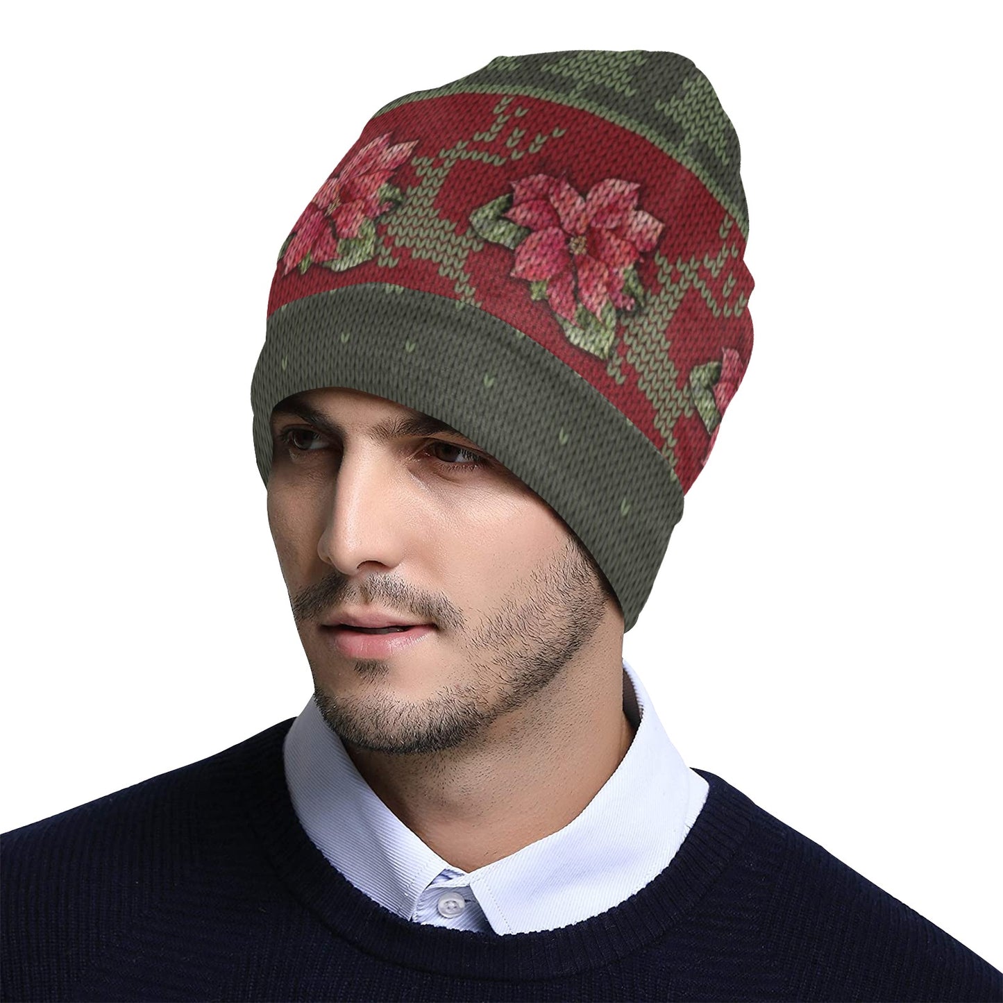 Have a Holly Dolly Christmas All Over Print Beanie for Adults