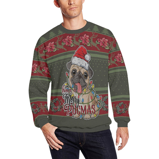 Have a Merry Pugmas All Over Print Crewneck Sweatshirt