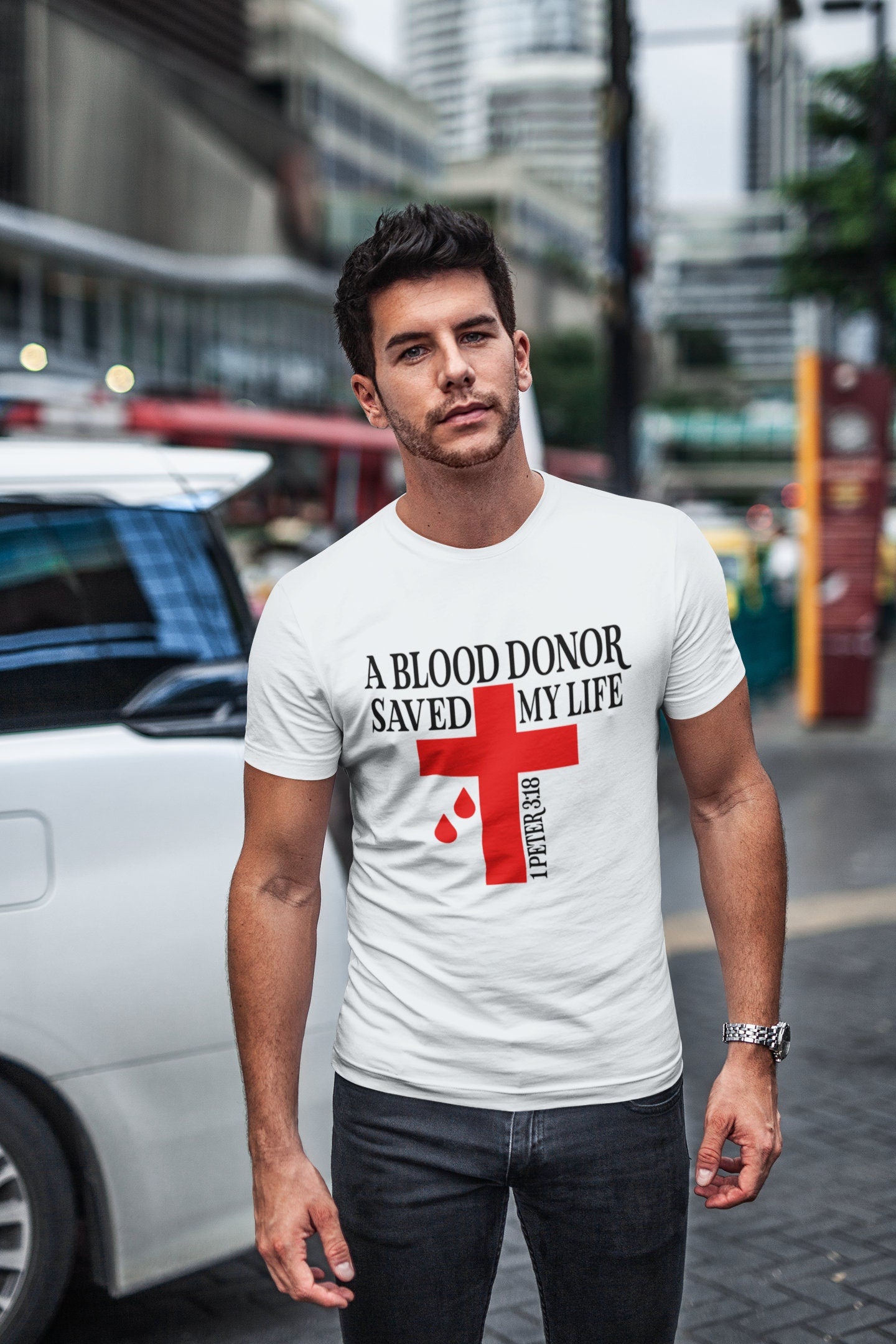 A Blood Donor Saved My Life Men T-Shirt