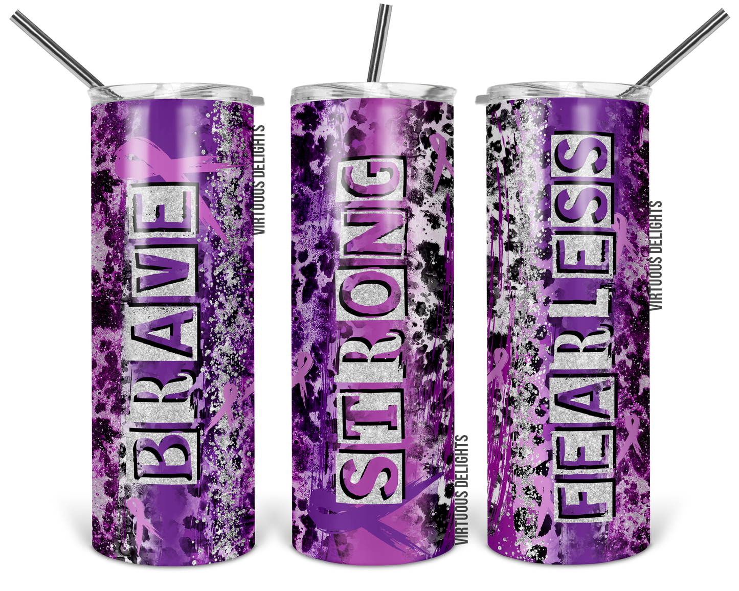 Lupus Strong Brave Fearless Tumbler