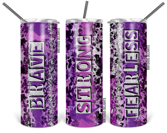 Lupus Strong Brave Fearless Tumbler